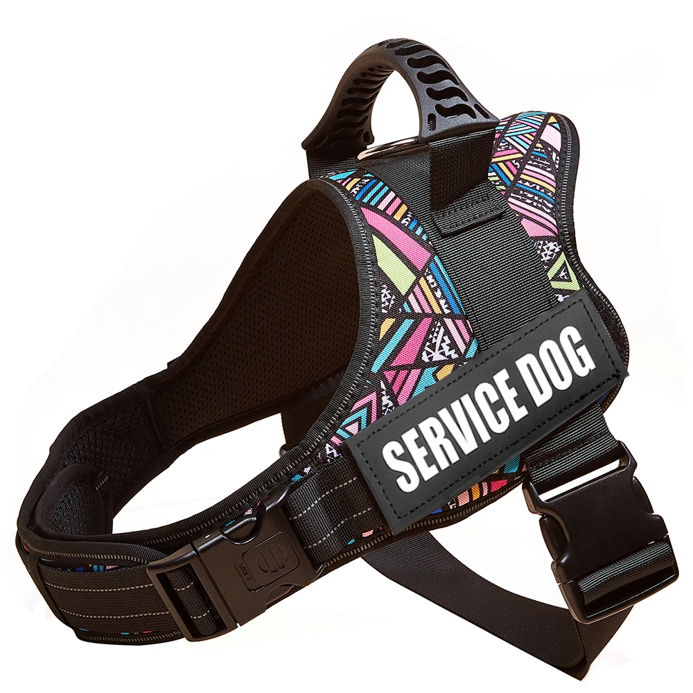 Dog Harness Customizable Tags Reflective Dog Collar No Pull Safe Training Walking Climbing Vest pet harness dog harness pet chest harness safety harness