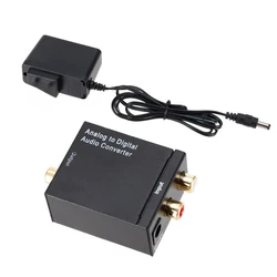 Grwibeou Analog to Digital Audio Converter with Optical Coax RCA Toslink SPDIF Adapter - USB Cable (ADC)