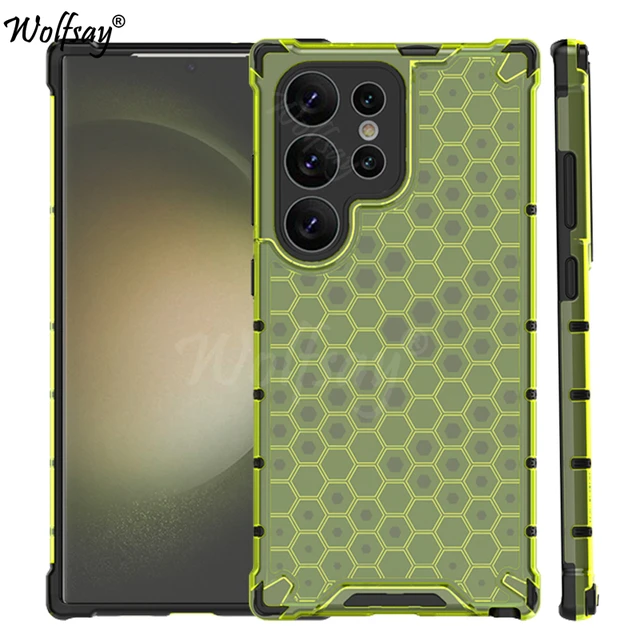 Shockproof Transparent Case For Samsung Galaxy S24 Ultra Honeycomb