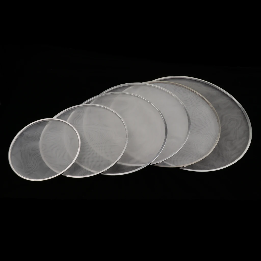 8-16" Drum Kit White Durable 2 Ply Mesh Mute Drum Skins Mute Mesh Skins For Beginners Students Practice