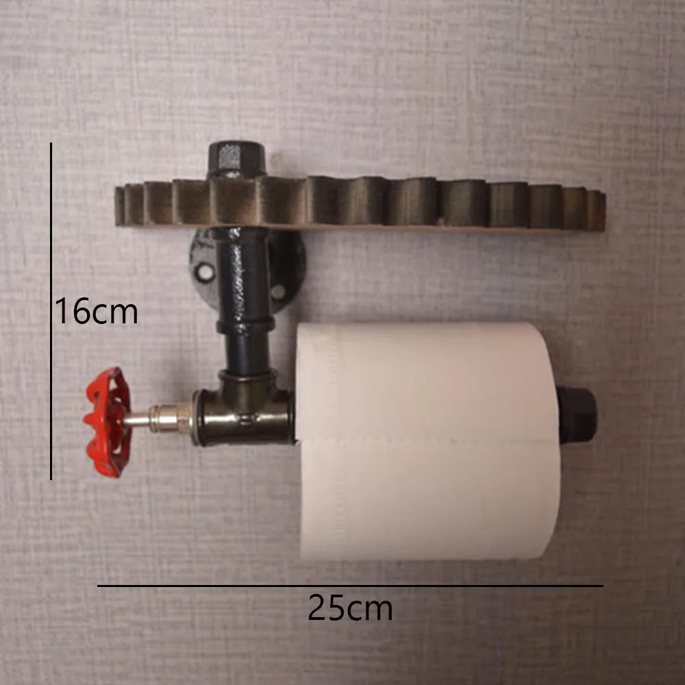 

Toilet Paper Holder Wall Shelf Towel bar Unique design Wood Office Pipe Bracket Retro Roller Semi-circle Hot New