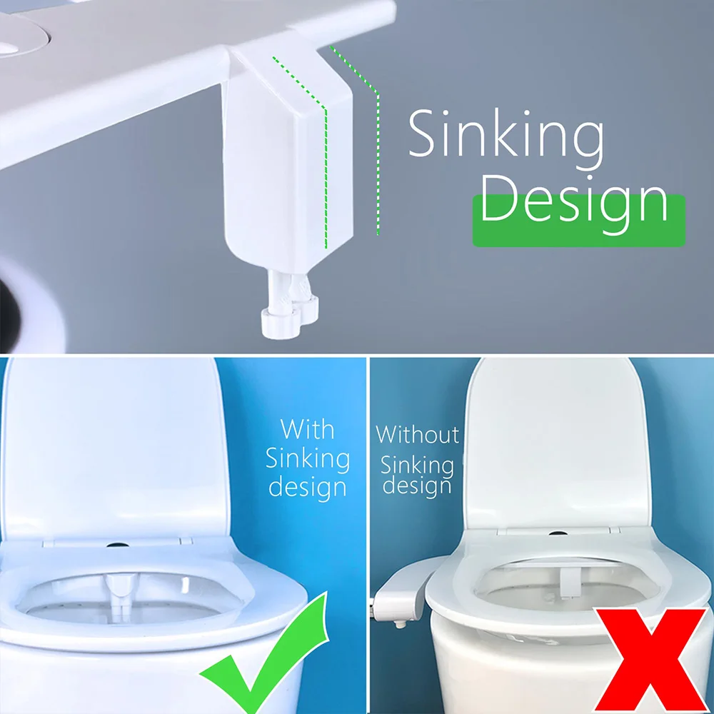 GUARDGETS Bidet Attachment For Toilet Warm Water Seat SprayerCleaning Dual Nozzle Cleaning Hot And Cold Non-Electric Baday 3