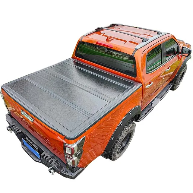 

Oem Factory Custom Pick Up Off Road 4X4 Car Truck Bed Aluminum Hard Tri Four Fold Tonneau Cover for Ford F150 250 350 2022
