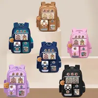 Cartoon Capybara Backpack Large Capacity Light-weight Schoolbag Alleviate Burden Water-Repellent Backpack for Students School 1