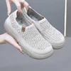 2024 New Shoes for Woman Vulcanize Shoes Autumn Round Toe Flats Mesh Breathable Ladies Fisherman Shoes Platform Casual Sneakers 3