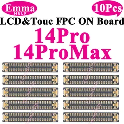 10 - Piece LCD Display Touch FPC Connector Set for Motherboard Logic Board Screen Replacement (14Pro 14ProMax)