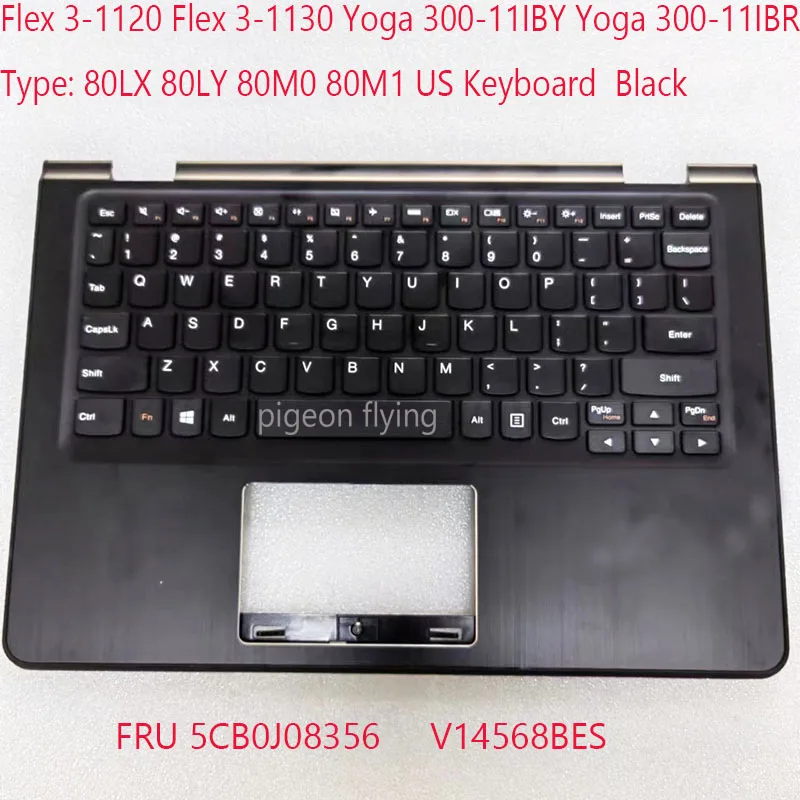 

Клавиатура Flex 3 Yoga 300 5CB0J08356 V14568BES для Lenovo ideapadFlex 3-1120 Flex 3-1130 Yoga 300-11IBY Yoga 300-11IBR