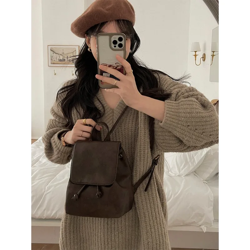 Retro Brown Single Shoulder Bag for Women, Fashionable Bag, High-end Feeling, New