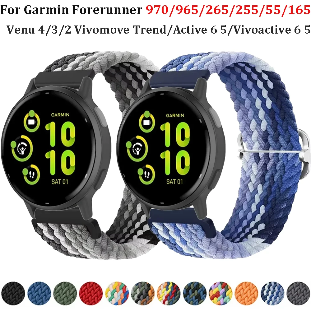 Nylon Braided Solo Loop Strap - Universal Fit, 20/22mm, Durable & Stylish Bracelet