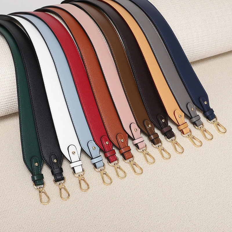 

PU Leather Bag Strap Handbags Handles For Handbag Short Bag Strap Purse Strap Golden Buckle Replacement Bag Belt Band 61CM