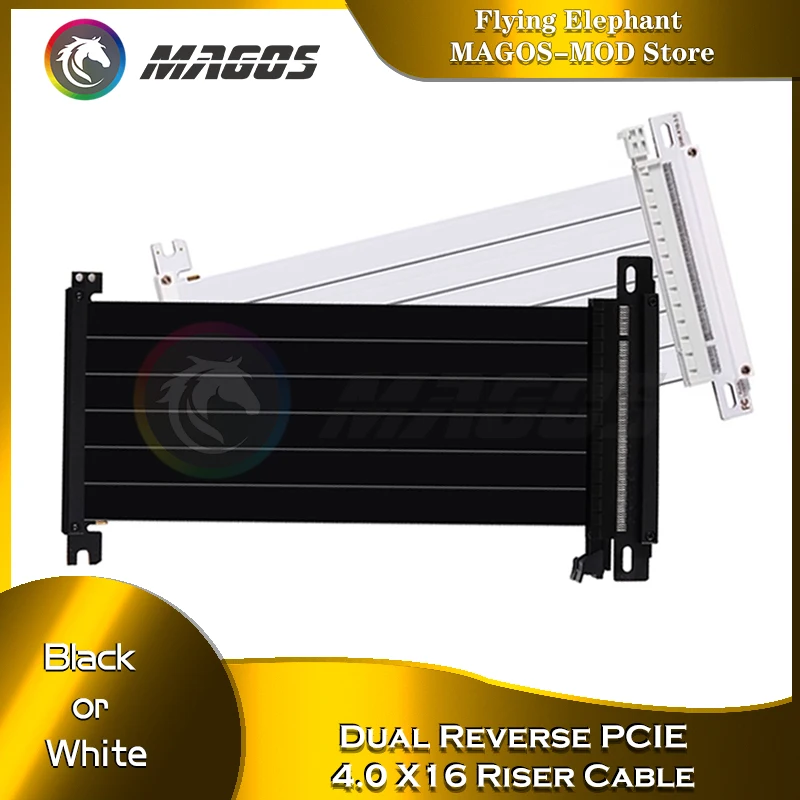 Dual-Reverse-PCIE-4-0-X16-Riser-Cable-18-5cm-20cm-Mini-ITX-Case-Video ...