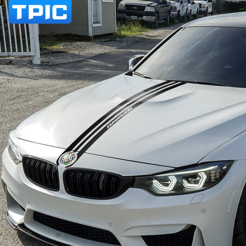 Demupai Autocollant BMW M Performance --- 220cm*11cm (Noir et Blanc