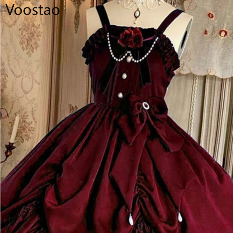 Vintage Victorian Lolita Princess Jsk Dress Women lolita dress lolita suspender dress lolita cosplay costumes