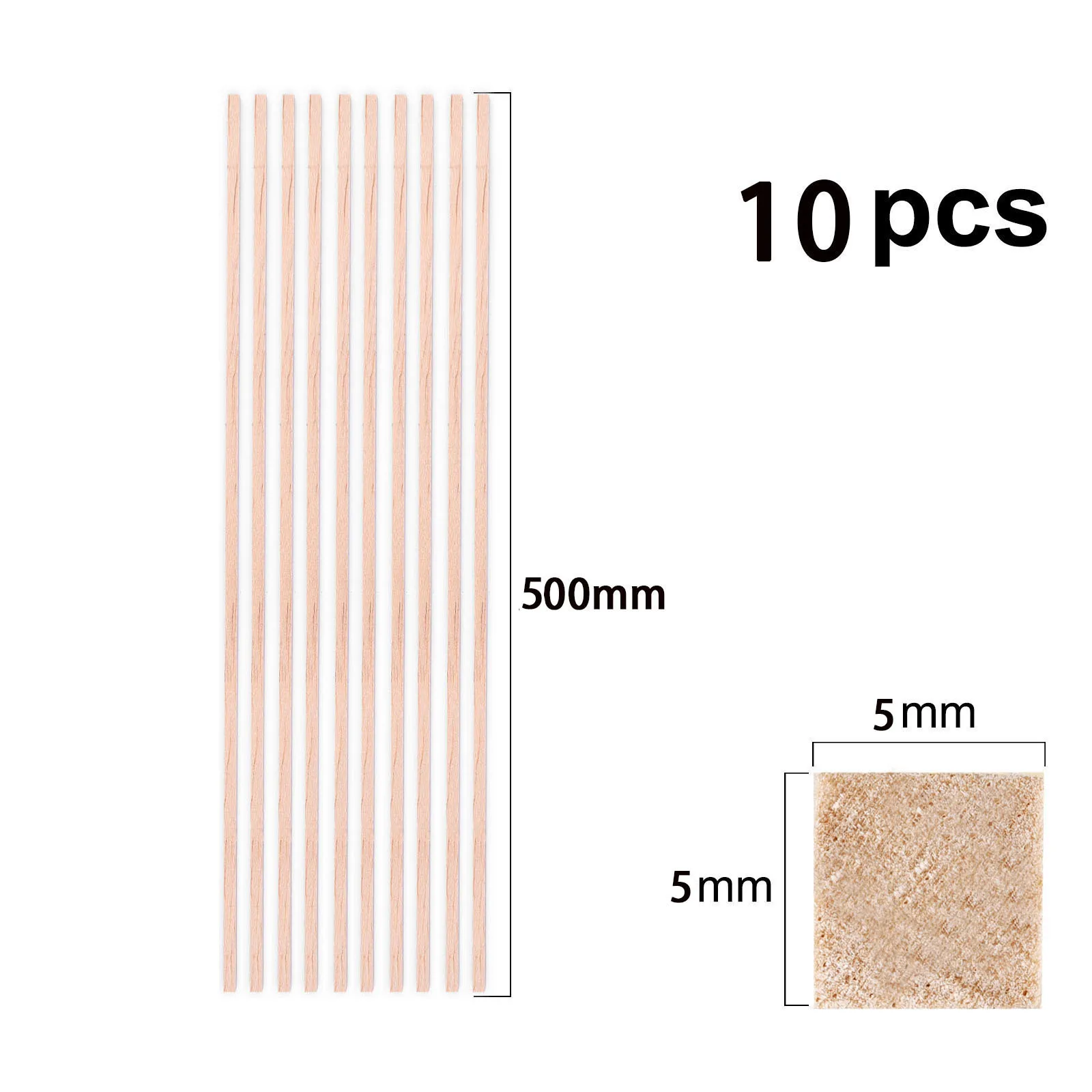 10pcs 5x5mm 500mm