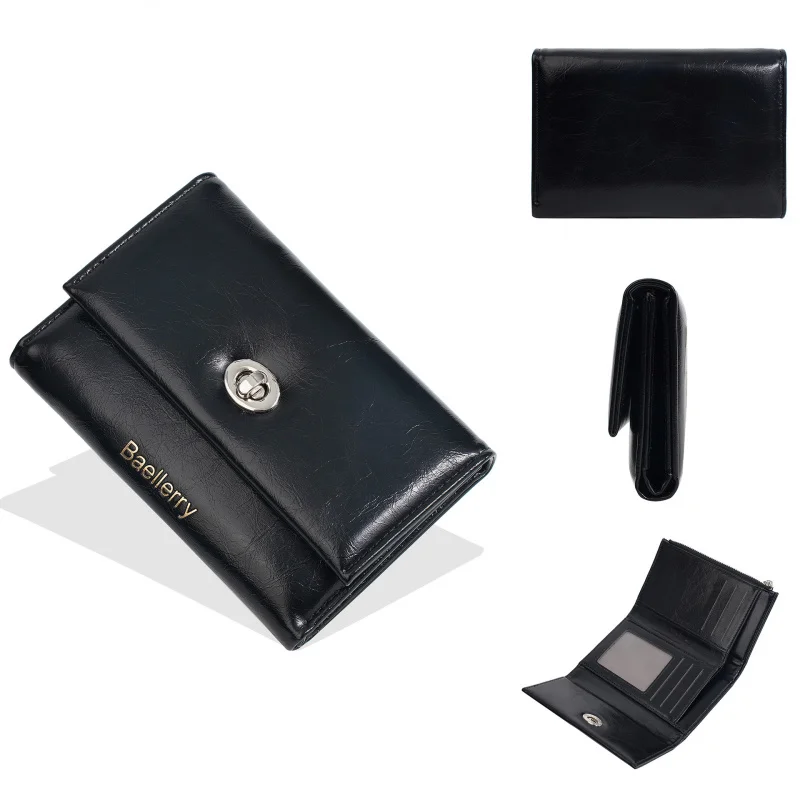 New Ladies Trifold Wallet High Fashion Ins Style Short Student Purse