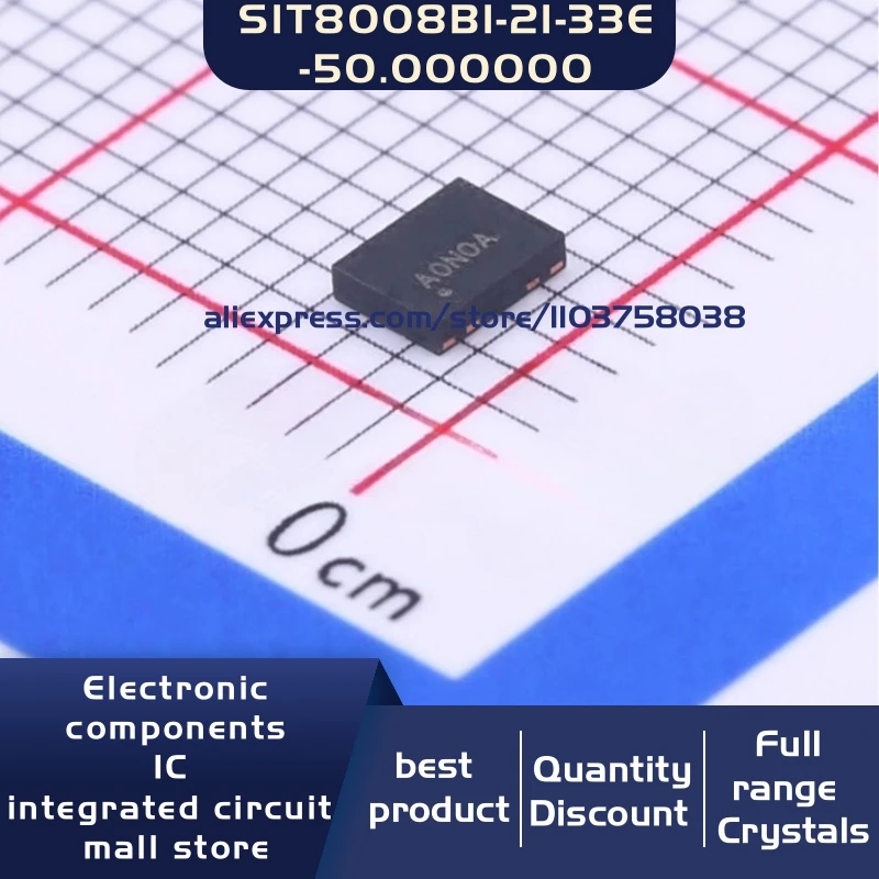 50개/몫 SIT8008BI-21-33E-50.000000 50MHZ 20ppm 3225 4P 수정 발진기 공진기 4SMD 재고 있음