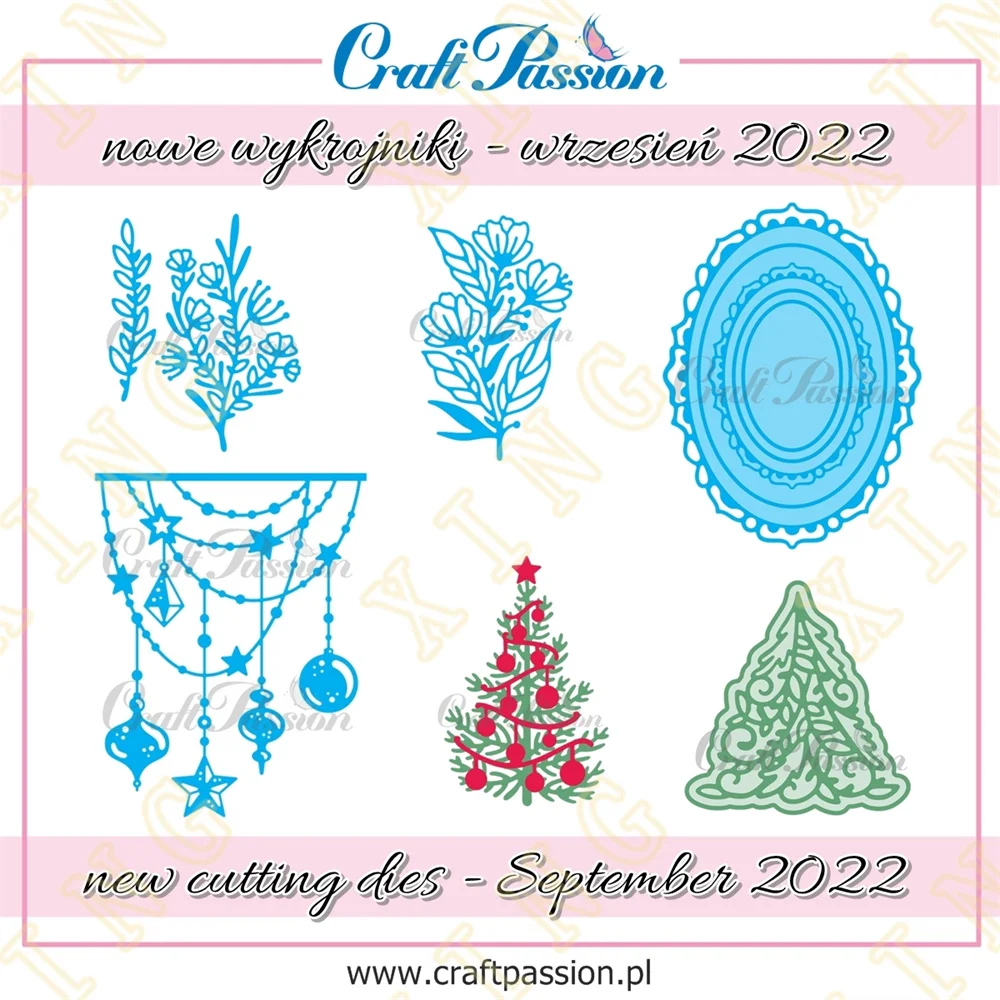 

Christmas Garland Flowers Oval Frames Metal Cutting Die Scrapbook Embossed Paper Card Album Craft Template New for 2022 Arrival