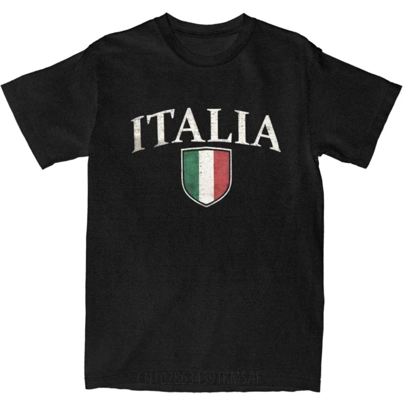 Italy Flag Italian T-Shirt Summer T Shirts 100 Cotton Harajuku Tshirt For Man Short Sleeves Loose Clothing