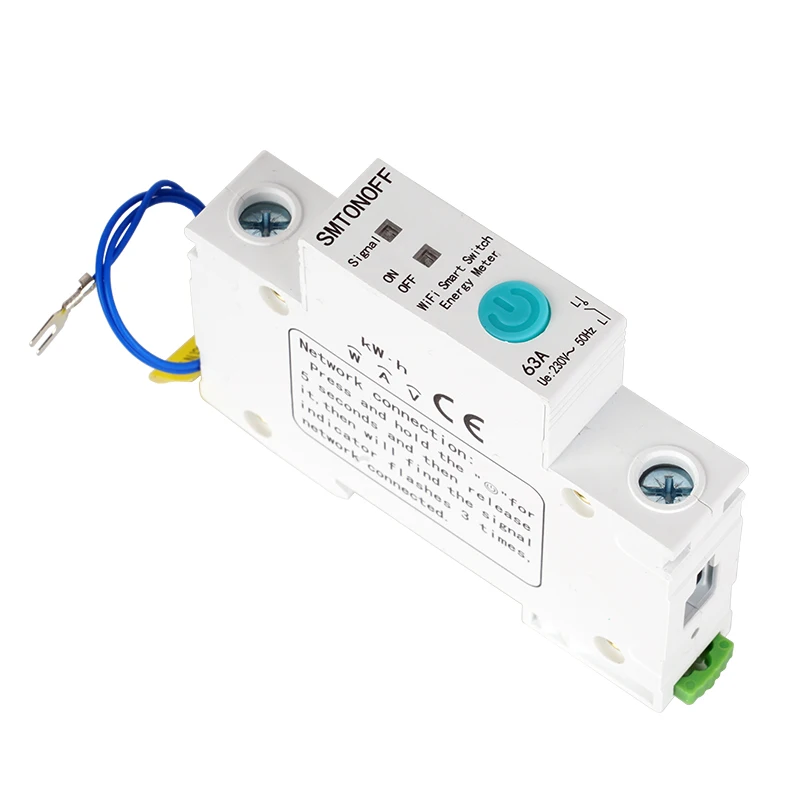 WiFi Circuit Breaker Smart Din Rail Switch Timer Energy Meter Voice Control Alexa echo and Google home Smart Home Smart Switch