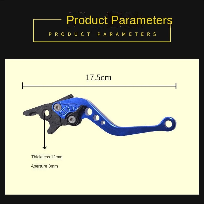 2 Pcs Alloy Motorcycle Brake Handle Motorbike Modification Motorcycle Clutch Drum Brake Lever Handle