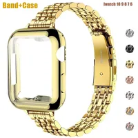 Bracelet en métal + étui pour Apple Watch Ultra2, 49mm 42mm 41 45 46 40 44mm, Bracelet en acier pour Iwatch série 10 9 8 7 6 SE 5 4 1