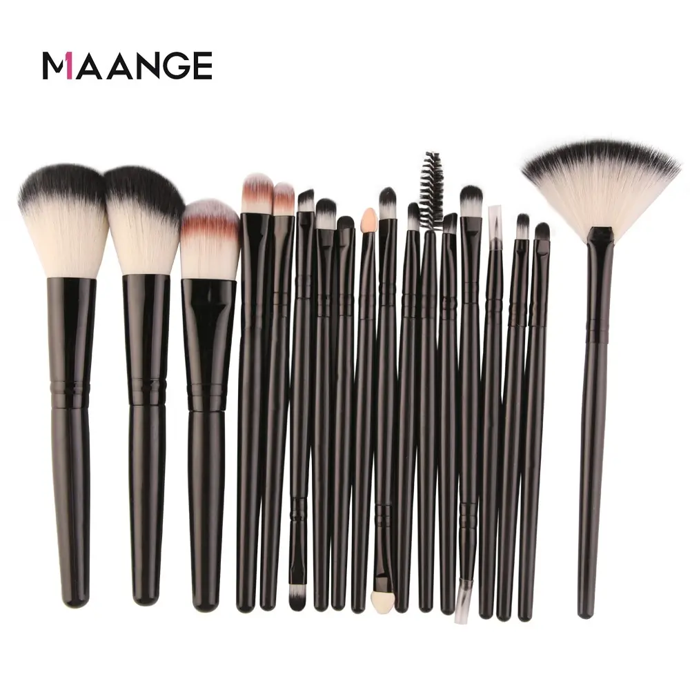 18Pcs Makeup Brushes Set Multifunctional Brush Powder Eyeshadow Make Up Brush Portable PU Case Beauty Tools