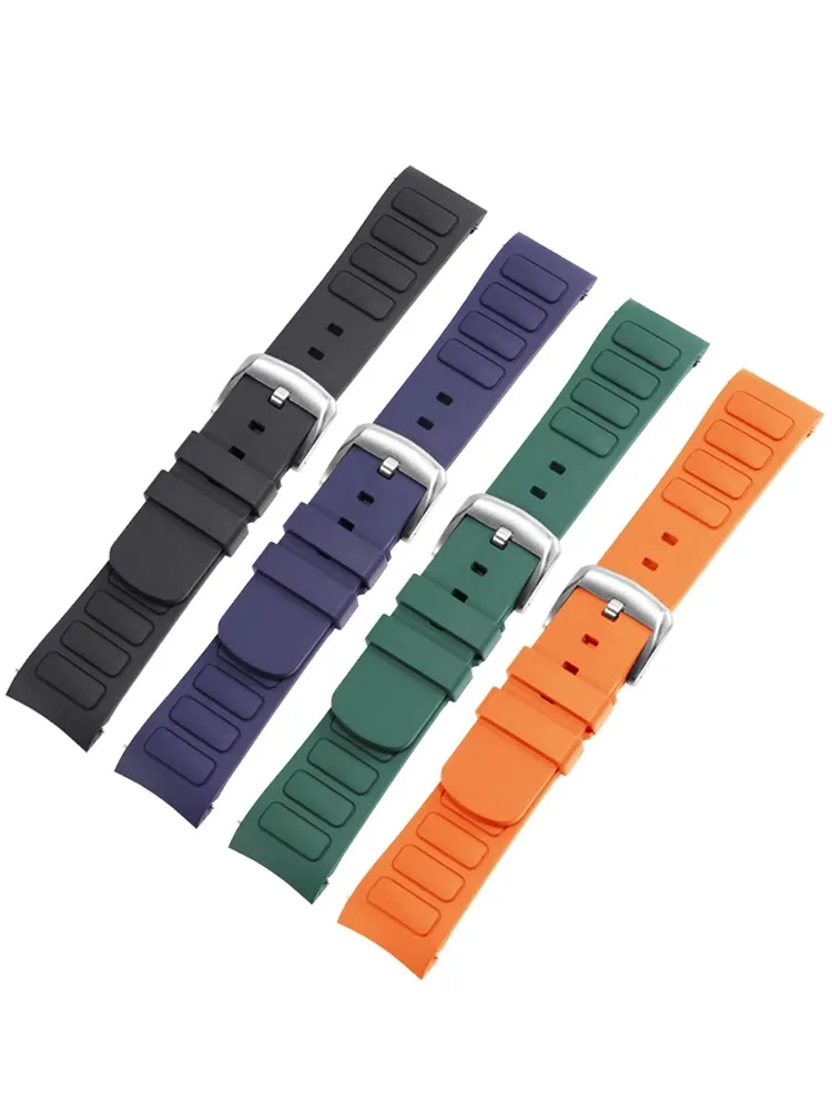 Enhanced Waterproof Rubber Watch Strap 22mm with Curved Interface - Premium Silicone Watchband Accessories
