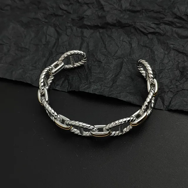 Bracelet créatif en acier inoxydable plaqué or pour femmes, étanche et antirouille, bracelet de couple
