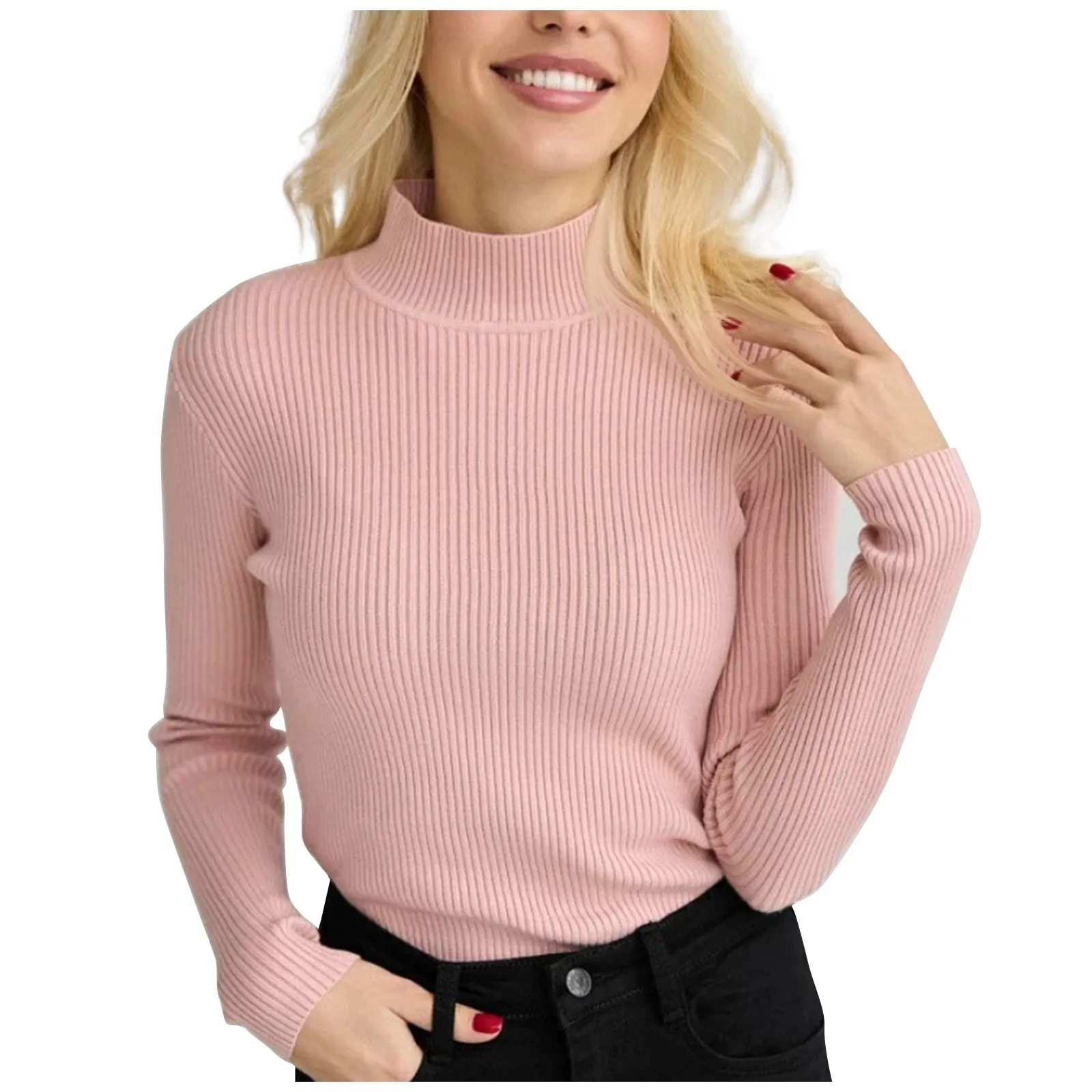 

Heliar Women Fall Turtleneck Sweater Knitted Soft Pullovers Cashmere Jumpers Basic Soft Sweaters For Women 2023 Autumn Winter