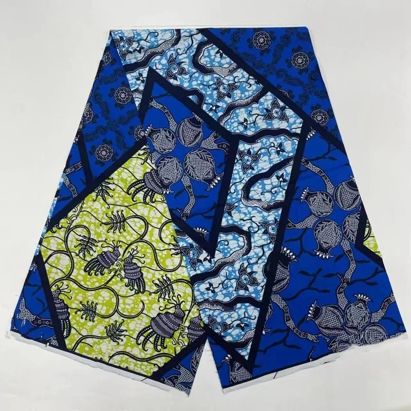 

100% Cotton Nigeria Ankara Wax Fabrics Block Prints Batik Dutch High Quality Sewing Cloth Newest Fashion African Wax Fabric