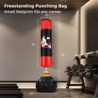 70" Freestanding Punching Bag w/ Fillable Base 12 Suction Cups & Shock Absorbers 2