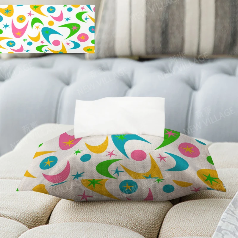 Home decor boho fabric tissue box car tissue holder tissue cover box  Textiles cloth storage tissue bag nordic wipes dispenser 2