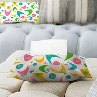Home decor boho fabric tissue box car tissue holder tissue cover box  Textiles cloth storage tissue bag nordic wipes dispenser 2
