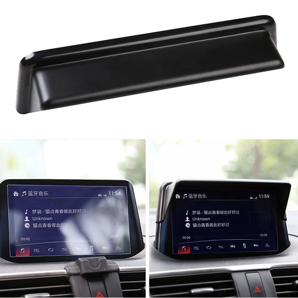 Vehicle Navigator Sunshade Visor GPS Navigation Sun Hood Anti Reflective Block for Mazda 3 2017 2018