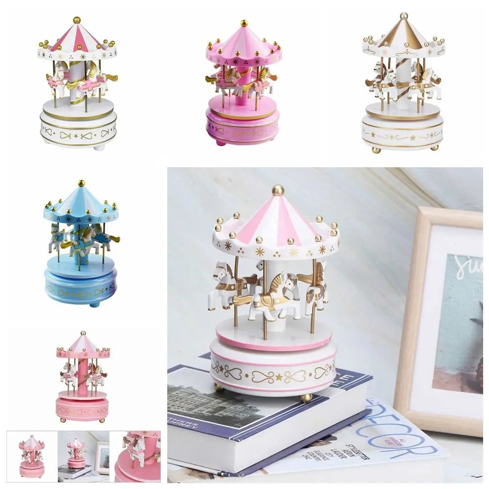 Carousel Music Box Creative Fantasy Exquisite Design Ferris Wheel Ornaments Plastic Christmas Decoration