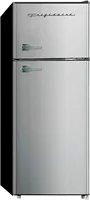 2 Door Apartment Size Refrigerator with Freezer Combo, 7.5 cu ft, Platinum Series, Stainless Steel-21.5" D x 22.4" W x 55.5" H 1