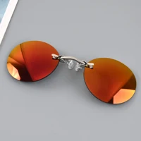 Morph192.- Lunettes de soleil rondes sans monture pour hommes, réinitialisation sur antarctique, Mini lunettes vintage, Matrix, UV400 3