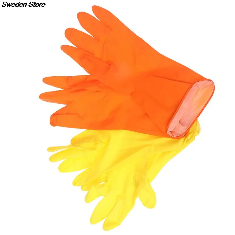 Long Sleeve Gloves Kitchen Dishewashing Gloves House Cleaning Water-proof Latex Plus PVC Washing Cleaning Tools