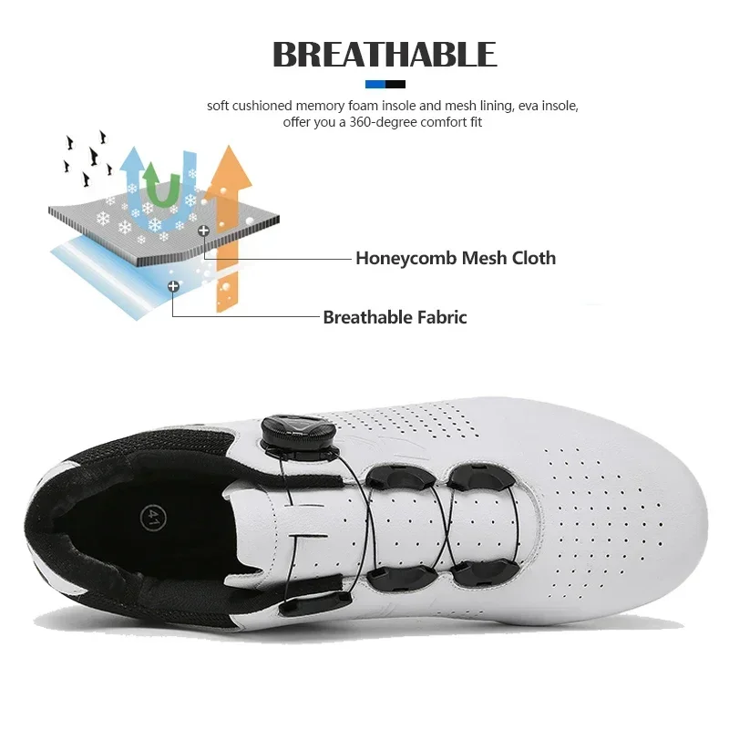 Men MTB cycling shoes sneakers women self-locking road bicycle shoes exercise cleats bikes sneakers clip cycle training