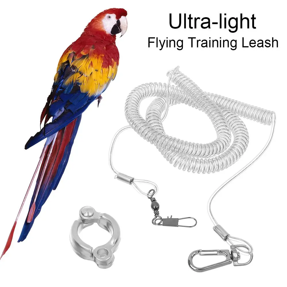 

Parrot Bird Flying Training Leash Ultra-light Flexible Rope Anti-bite Leg Ring Harness Outdoor Macaw Cockatiel Starling Rope