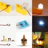 12PCS 1x1 Dot Water Lamp Compatible Building Blocks Decorate  House Automobile Garden Lawn 8 Modes Lighting DIY 4
