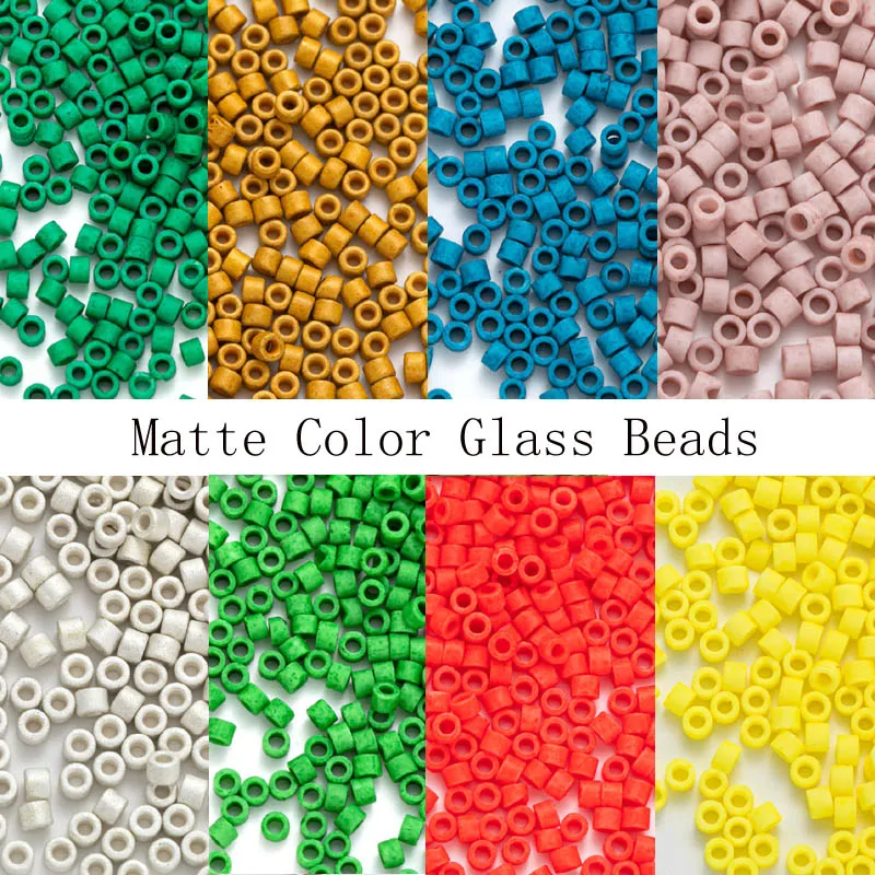 1200Pcs Miyuki Delica Beads Matte Solid Color Frosted 2MM Japan Glass