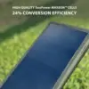 Portable Solar Panel Dual USB-A Ports 28W Power Generation Charger for Phone Camping Durable Water-Resistant Ripstop Nylon 2