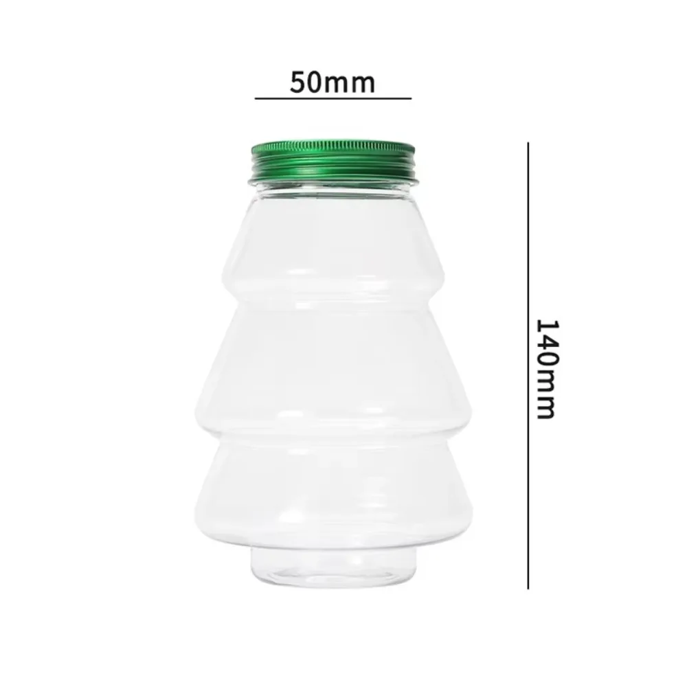 PET Christmas Tree Shaped Candy Jars Home Decor