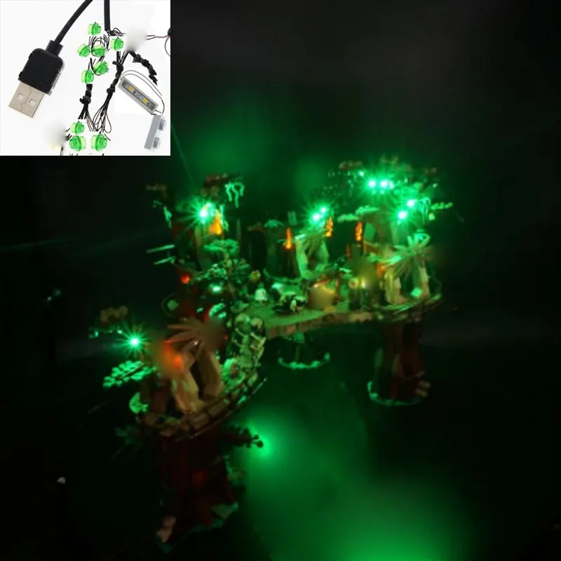 (No LEGO, Just Light)USB Light Kit For Lego 10236 Ewok Village Blocks Bricks