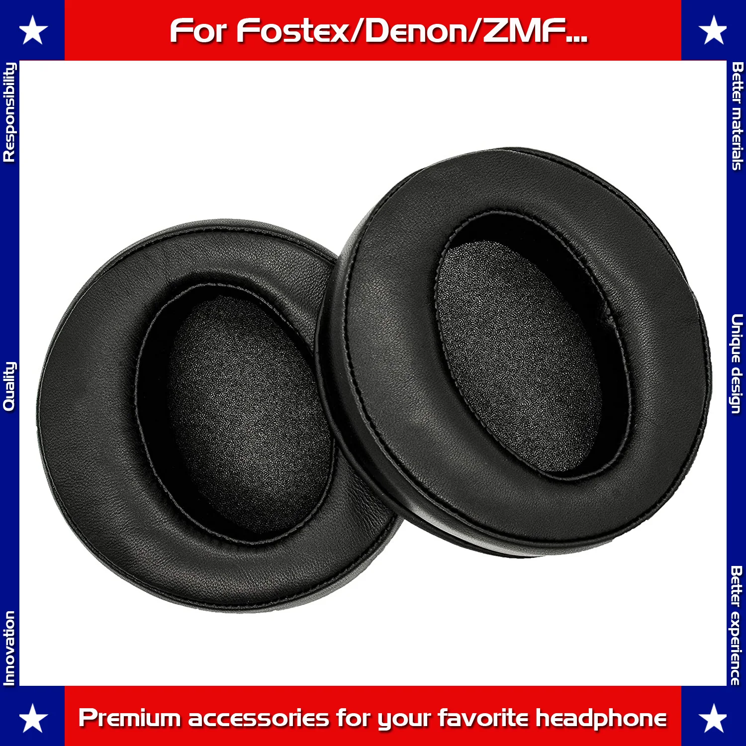 Pelle Di Pecora Cuscini Auricolari Per Fostex Th-600 Th-900 Denon Ah-D2000/D5000/D5200/D7200/D9200 E Un Po 'Di Zmf Cuffie