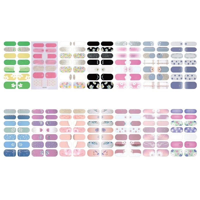 

Fully Wrapped Polish Stickers,Self-Adhesive Glitter Adhesive DIY Art Decals Stickers