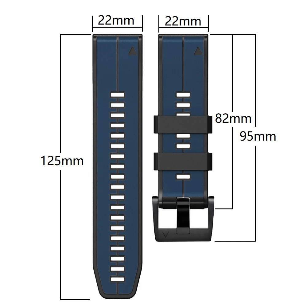 Soft Silicone Smartwatch Wristband Bracelet - 22mm & 26mm Watch Strap