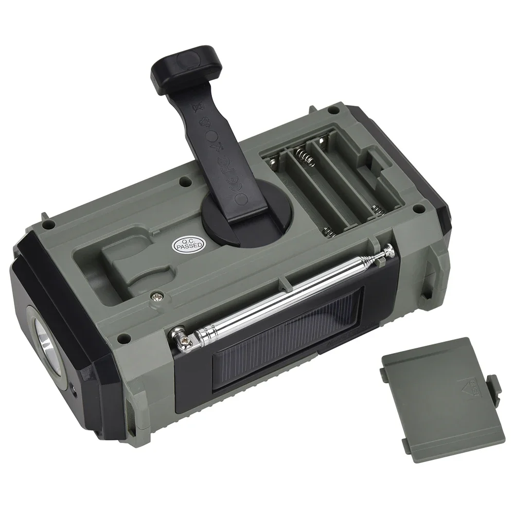 Solar Hand Crank 10000MAh Portable Radio AM FM SW NOAA Weather Radio Outdoor Emergency Charger Camping Equipment Survival Tool