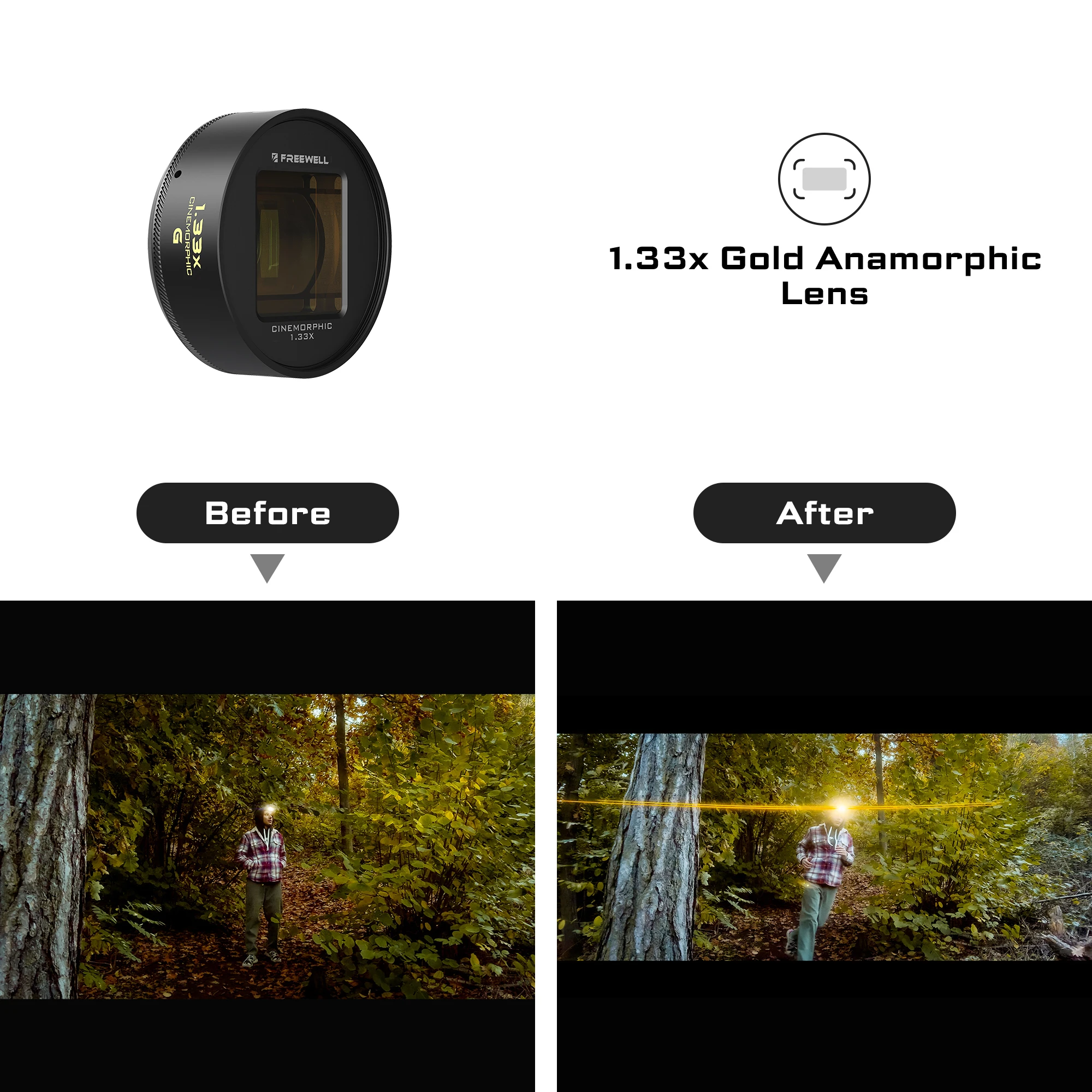 Samsung Filmmaker Kit 17MM Mount Phone Case and 1.33x Anamorphic Lens Selfie sti